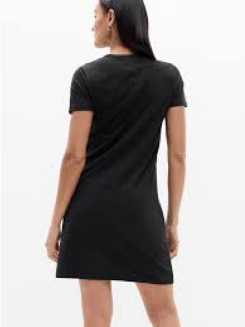 Athleta Black Short-Sleeve Tee Dress - Sleek Everyday Wear